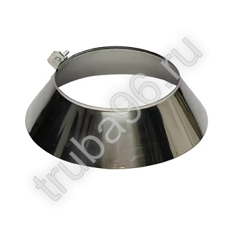 Юбка (фартук) для дымохода из нержавеющей стали 0,5мм D115