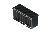 Лоток пластиковый PolyMax Drive DN300 H510 с щелевой чугунной решеткой C250 (к-т)