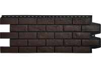 Фасадная панель GL Состаренный кирпич Design (Шоколадный шов RAL 9005)
