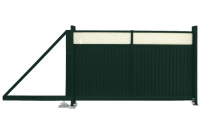 Ворота отк. Estet Plus 2,4х3,5 GrandLine ГрандЛайн (RAL 6005/1014)