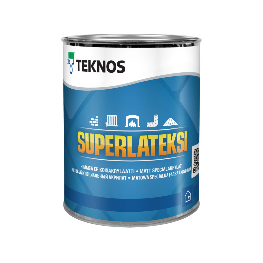 Краска с добавлением акрилата SUPERLATEKSI (Суперлатекси) матовая