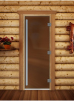 Дверь Престиж (бронза матовое) 200х80 Банный Эксперт