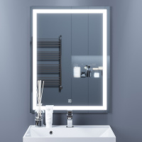 Зеркало для ванной Uperwood Tanos 60*80 см, LED подсветка, сенсорный выключатель, антизапотевание