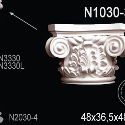 Колонны и пилястры N1030-3 Капитель полуколонны