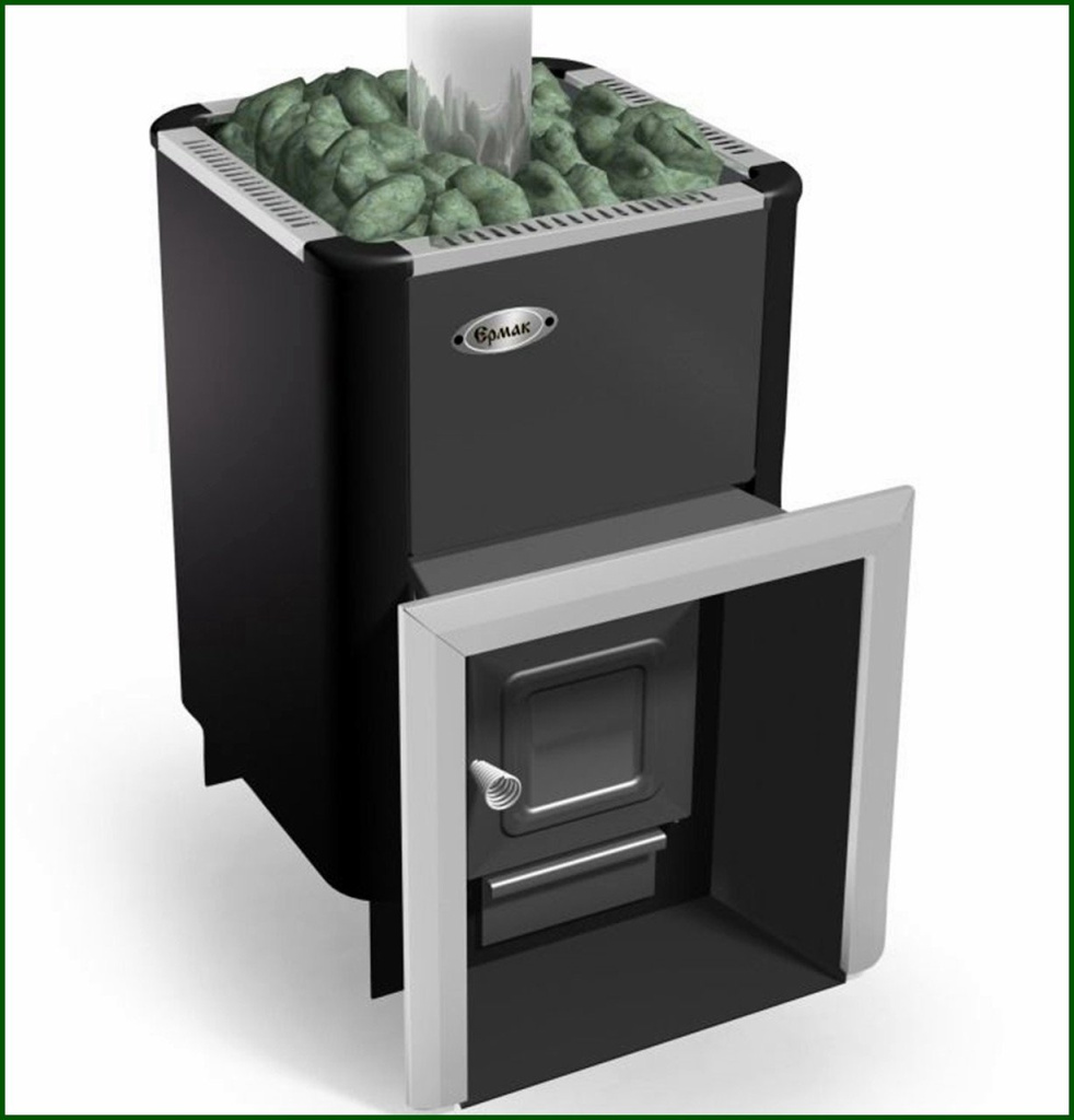 Печь для бани газовая Ермак Уралочка 24 Carbon, антрацит, без ГГУ