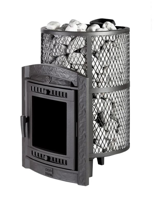 Печь для бани ПроМеталл Атмосфера L KTT с нерж. сеткой для камней