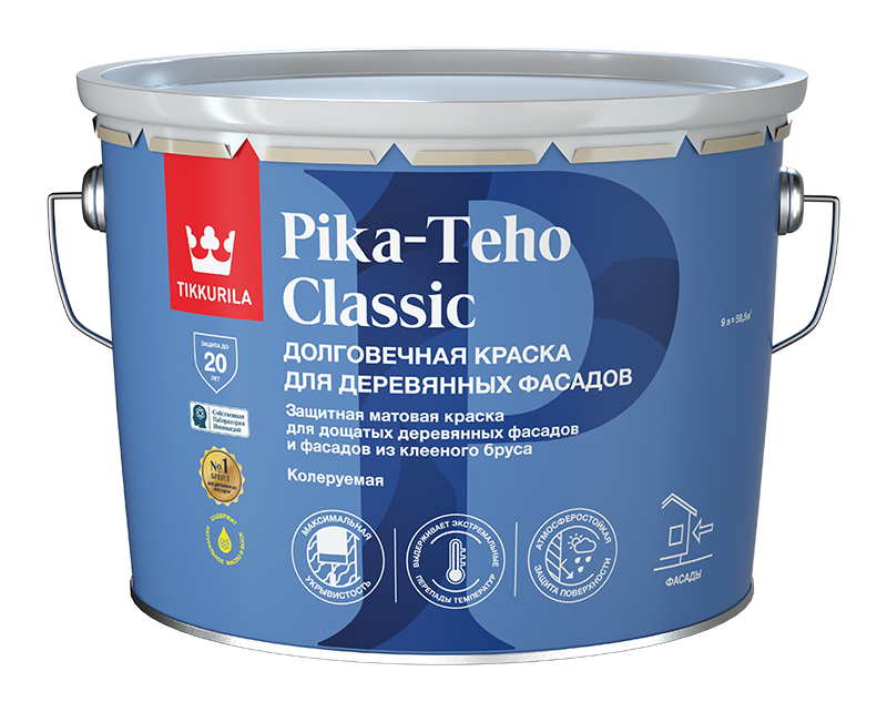 Краска для домов PIKA-TEHO CLASSIC A мат 9л