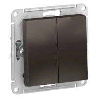 Переключатель двухклавишный Systeme Electric ATLAS DESIGN ATN000665