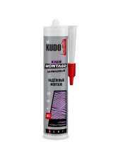 Клей KUDO HOME Мontage для надёжного монтажа, на акриловой основе, белый, 280 мл