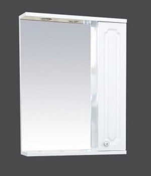 Зеркало со шкафом Misty Александра-55 белый металлик