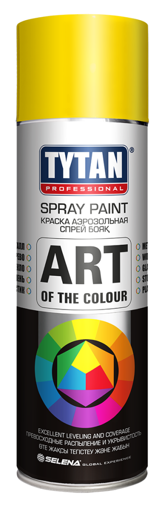 Краска аэрозольная желтая 1018 Tytan Professional 400 мл