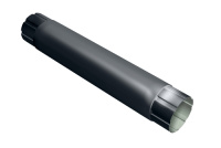 Труба соед круглая GL PE 125/90 мм 1м метал (RAL 7024)