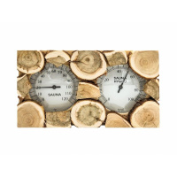 Термометр с гигрометром Банная станция Очки можжев. прямая форма липа, TH-21-JS 212F, Банный Эксперт