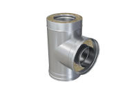Тройник Феррум утепленный угол 90° нержавеющий (430/0,8мм)/оцинкованный, ф180/280 по воде