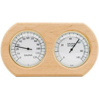 Термометр с гигрометром Банная станция Очки Овал термо ольха TH-28, 212F, Банный Эксперт