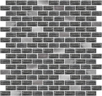 Мозаика Деворе Серый / Devore Gris 300x304 темно-серая