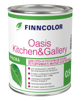 Краска OASIS KITCHEN & GALLERY C матовая  0,9л (краска для стен и потолков особо устойчивая к мытью)