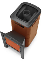 Печь для бани ТМФ Тунгуска 2017 Inox Витра нер. дверца антрацит терракота