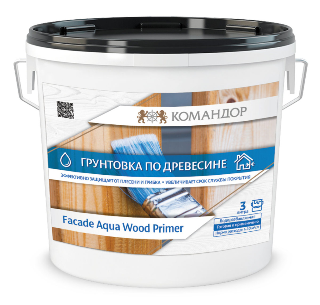 Грунтовочный антисептик FACADE AQUA WOOD PRIMER (Фасад Аква Вуд Праймер)