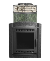 Печь для бани ПроМеталл Атмосфера L в ламелях Змеевик + сетка New