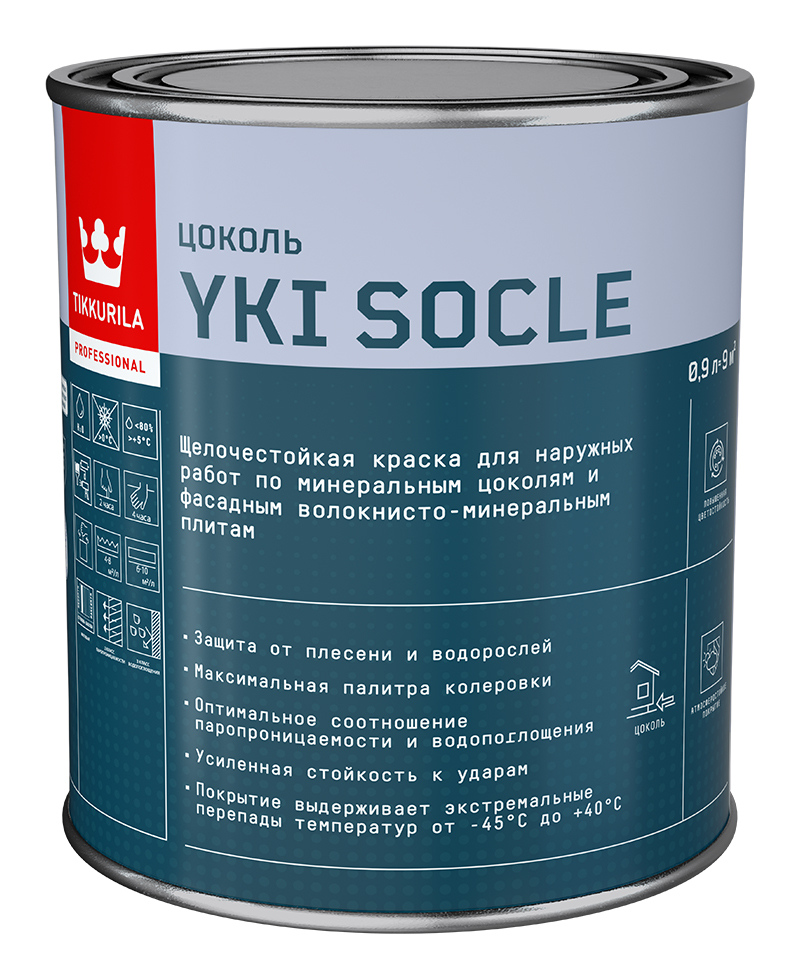 Краска для цоколя YKI SOCLE A мат 0,9л