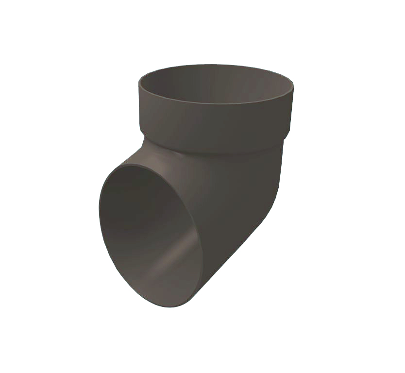 Колено сливное GL Классика 120/90 мм ПВХ (Графит)