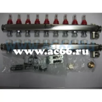 Коллект. группа IVR "802" нерж. 1", 9вых 3/4"(ЕК), расхдм., т/с вент, возд., сливн. кран (180222509)