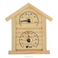 Термометр с гигрометром (Банная станция) "Домик", 23,6*22*1,9 см, Банные штучки