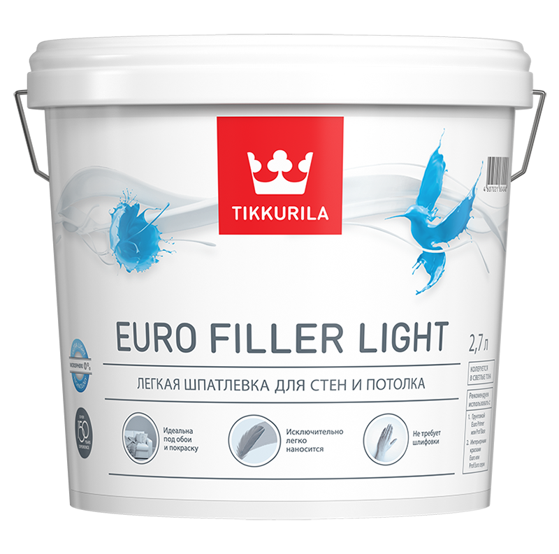 Шпатлевка легкая EURO FILLER LIGHT KTA 2,7л