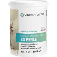 Краска лессирующая Сир Деко база Металлизе 3 D Перль  V.D. декоративная 0,8 л
