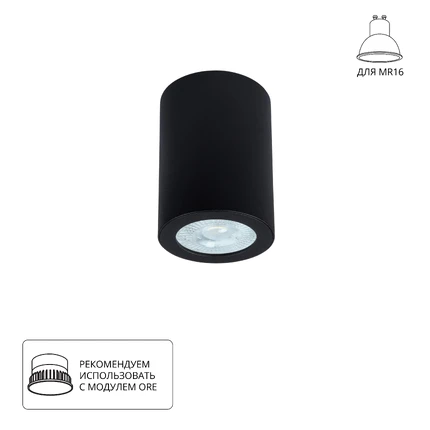 Точечный накладной светильник Arte Lamp TINO A1468PL-1BK