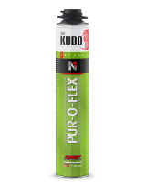 Пена полиуретан. монтажная высокоэластичная профессиональная KUDO PROFF PUR-O-FLEX 1000 мл