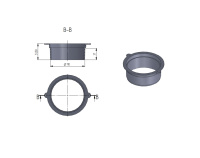 Патрубок DN 110 (для низкопрофильных лотков DN100 и DN150), класс нагрузки А15 Aquastok (9310101)