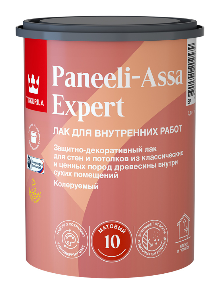 Лак интерьерный PANEELI-ASSA EXPERT EP мат 0,9л