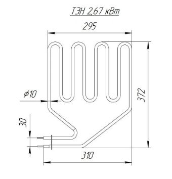 ТЭН RE 2,67 220В (2014) в упаковке Теплодар