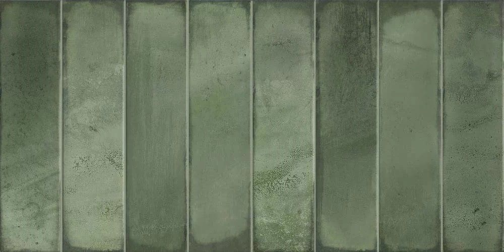 Плитка настенная Bricks Green 315x630 зеленая 8,3мм