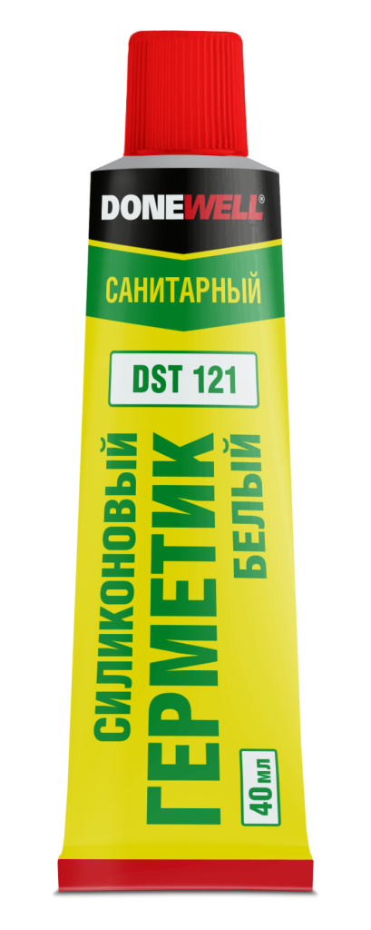 Герметик силиконовый санитарный DONEWELL белый 40 мл (уп.24шт)