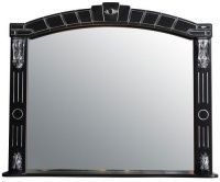 Зеркало со шкафом Atoll Александрия 100 875*1055*140 black (чёрный патина серебро)