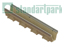 Лоток водоотводный полимербетонный CompoMax Drive DN100 h160