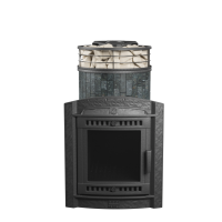 Печь для бани ПроМеталл Атмосфера L в ламелях Пироксенит + сетка New