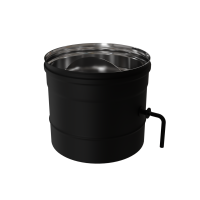 Заслонка Craft (шибер компактный) нержавеющая (316/0,8мм) ф120 черный