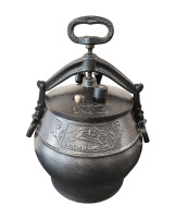 Афганский казан-скороварка Misgaran с ручками 10 литров черный, алюминий