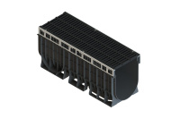 Лоток пластиковый PolyMax Drive DN300 H460 с щелевой чугунной решеткой C250 (к-т)