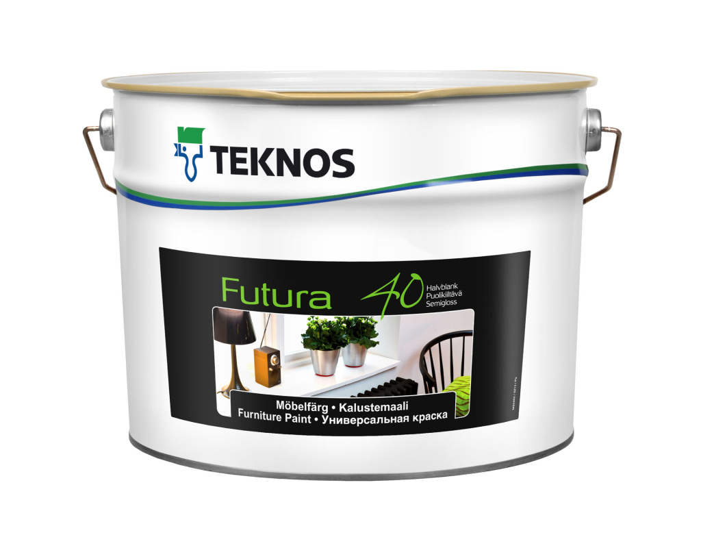 Краска для деревянных и металлических поверхностей FUTURA 40 (Футура 40) полуглянцевая