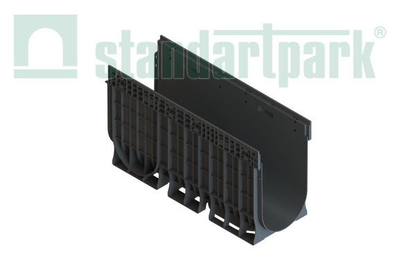Лоток водоотводный пластиковый PolyMax Basic DN300 h560