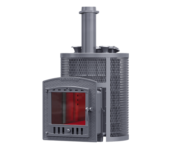 Печь для бани GFS Авангард Ураган 40П2С ЗК круглая чугунная