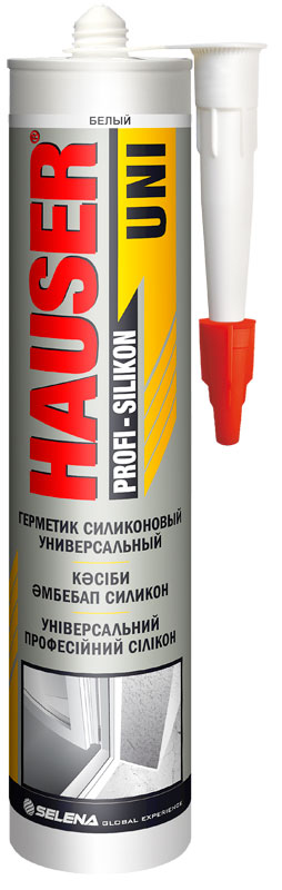 Герметик Силиконовый Универсальный белый UNI Hauser 260 мл  75284