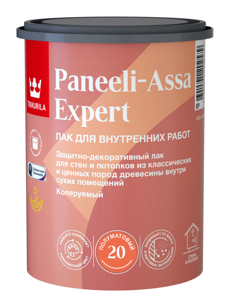 Лак интерьерный PANEELI-ASSA EXPERT EP п/мат 0,9л
