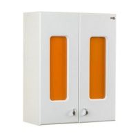 Шкаф навесной АкваМаста 44см Витраж оранжевый 2-х дверный 560х440х200