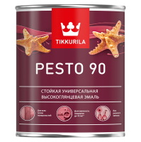 Эмаль PESTO 90 C высокоглянцевая 0,9л/1 кг.  (краска алкидная универсальная)
